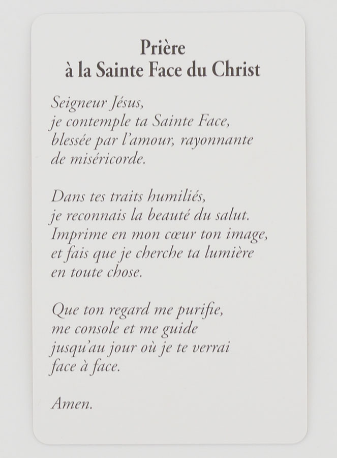 Lot de 10 Cartes de Prière - Linceul de Turin (pic 4)