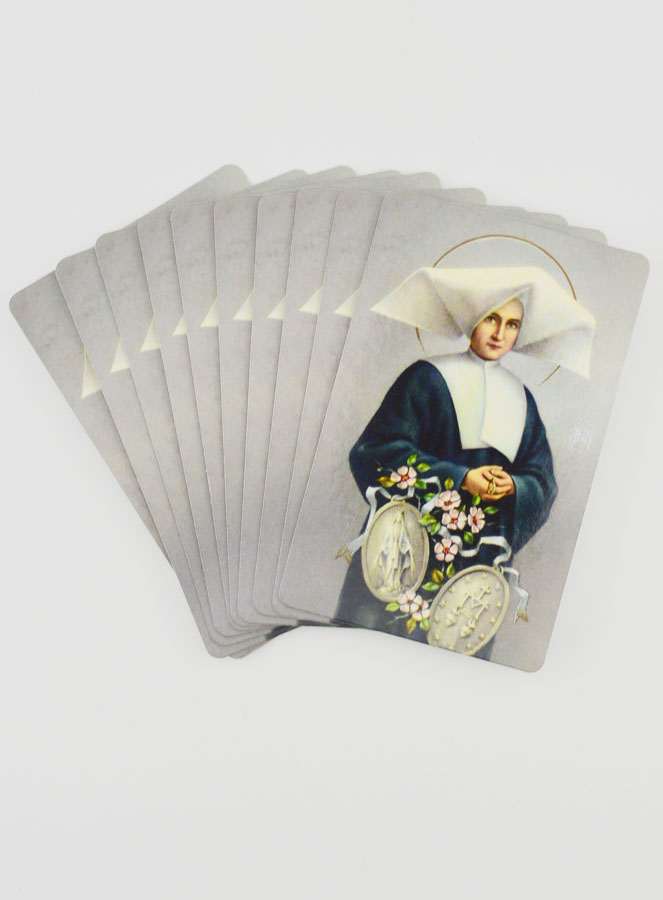 Lot de 10 Cartes de Prière à Ste Catherine Labouré (pic 1)