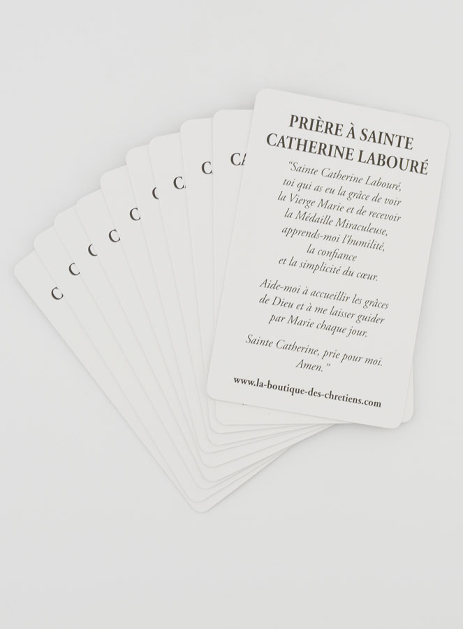 Lot de 10 Cartes de Prière à Ste Catherine Labouré (pic 2)