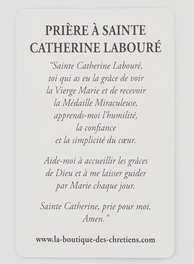 Lot de 10 Cartes de Prière à Ste Catherine Labouré (pic 4)
