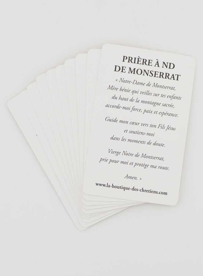 Lot de 10 Cartes de Prière à N-D de Montserrat (pic 2)