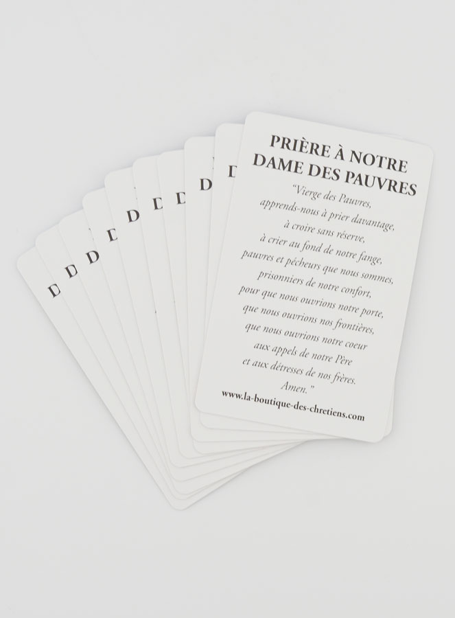 Lot de 10 Cartes de Prière à Notre Dame des Pauvres (pic 2)