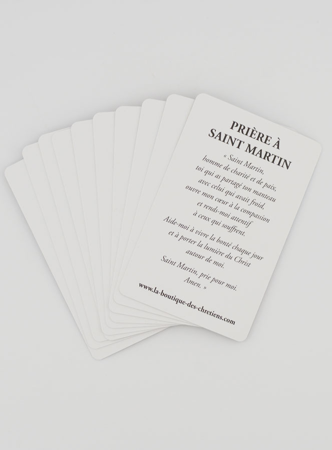Lot de 10 Cartes de Prière à Saint Martin (pic 2)