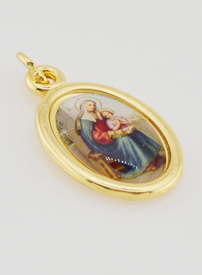 Médaille de Sainte Anne Dorée - 25mm (pic 3)
