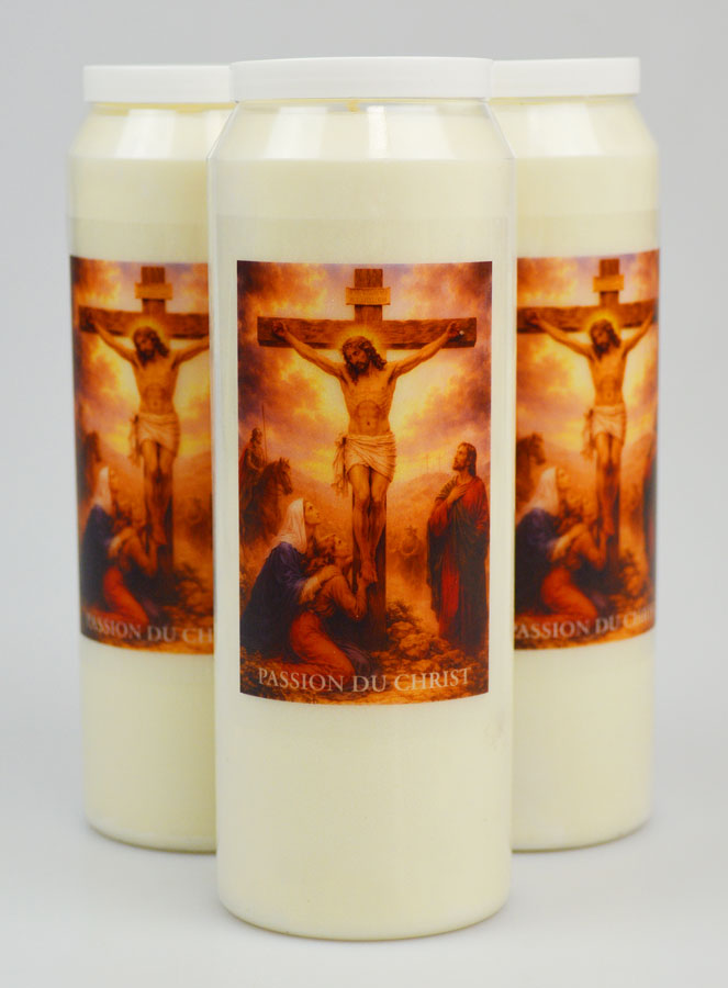 Lot de 3 Bougies de Neuvaine Passion du Christ (pic 1)
