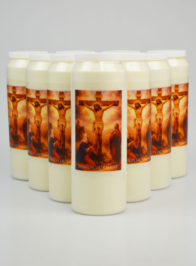 Lot de 10 Bougies de Neuvaine Passion du Christ (pic 1)
