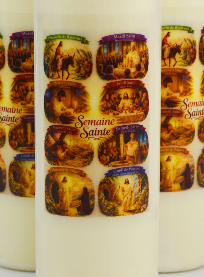 Lot de 10 Bougies de Neuvaine Semaine Sainte (pic 3)