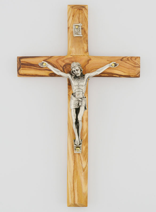 Crucifix en Bois d'Olivier - 18cm (pic 1)