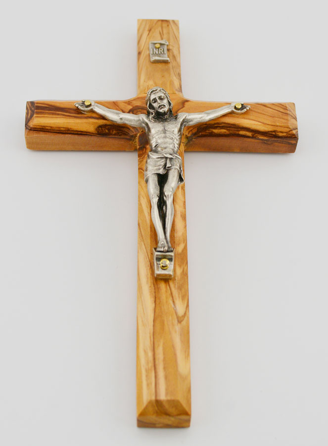 Crucifix en Bois d'Olivier - 18cm (pic 2)