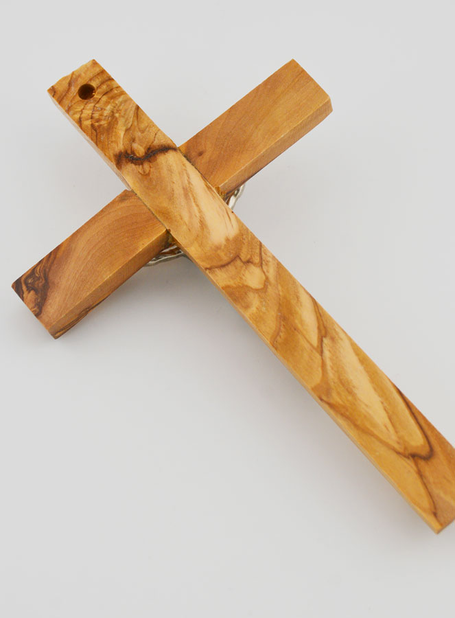 Crucifix en Bois d'Olivier - 18cm (pic 4)