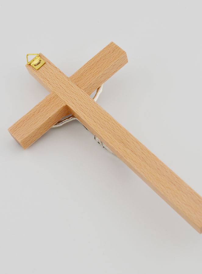 Crucifix en Bois Bicolore - 16cm (pic 4)