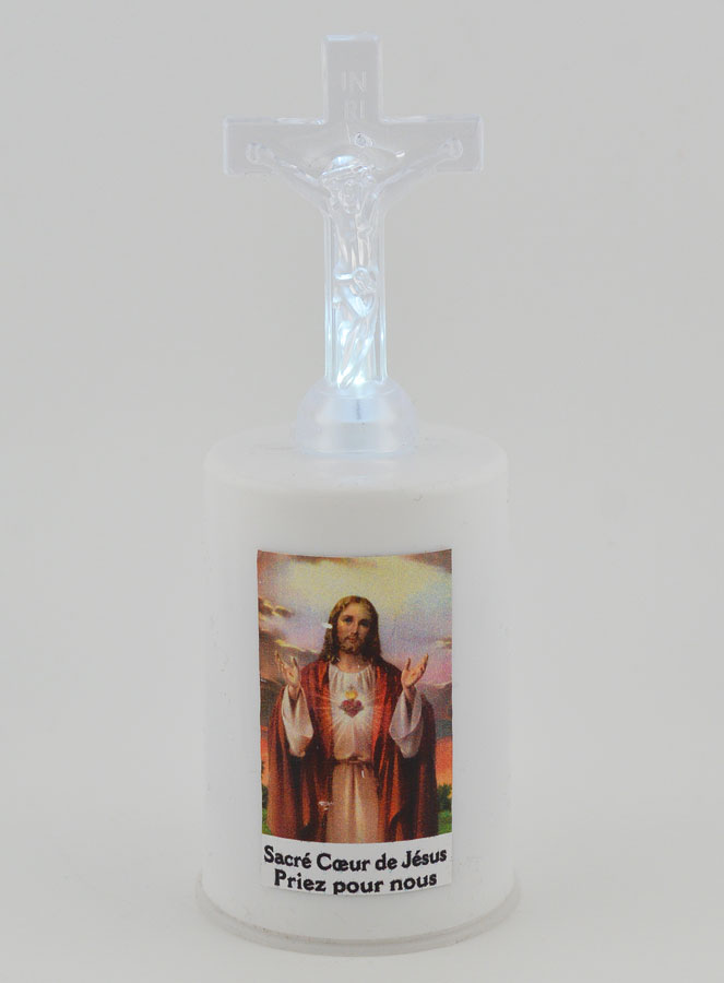 Bougie d'Église à Led Sacré Coeur de Jésus (pic 1)