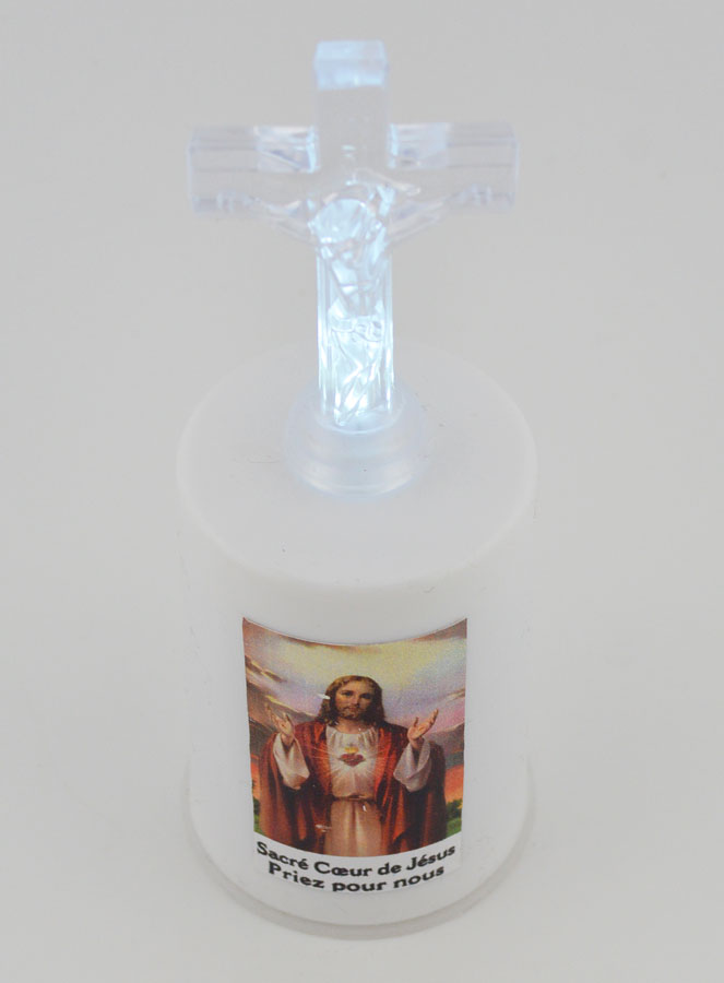 Bougie d'Église à Led Sacré Coeur de Jésus (pic 2)