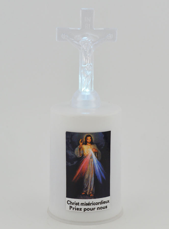 Bougie d'Église à Led Christ Miséricordieux (pic 1)