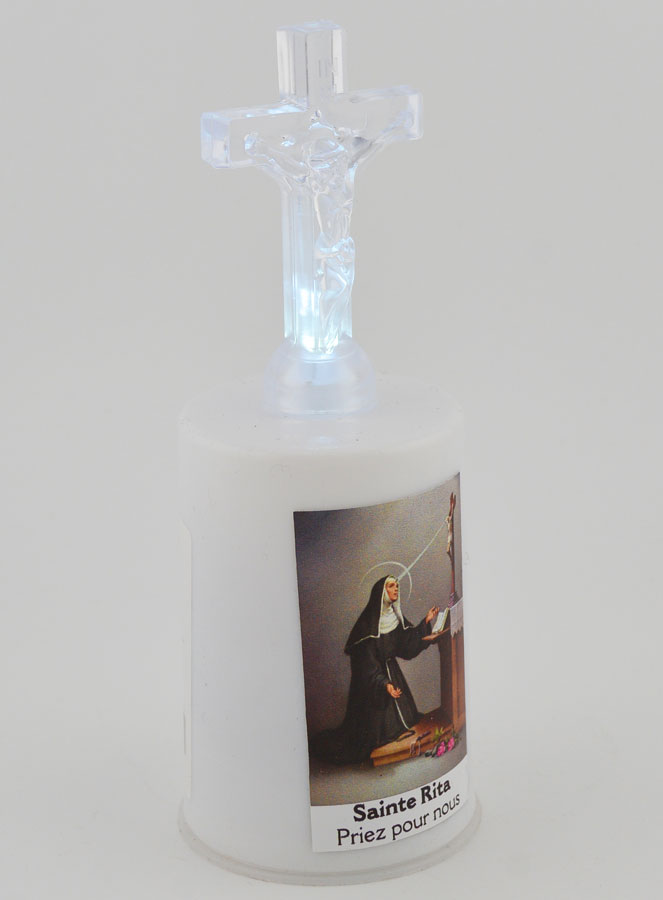 Bougie d'Église à Led Sainte Rita (pic 4)