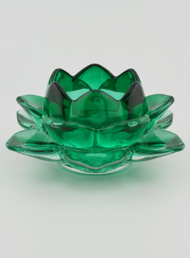 Bougeoir Fleur de Lotus - Vert (pic 1)