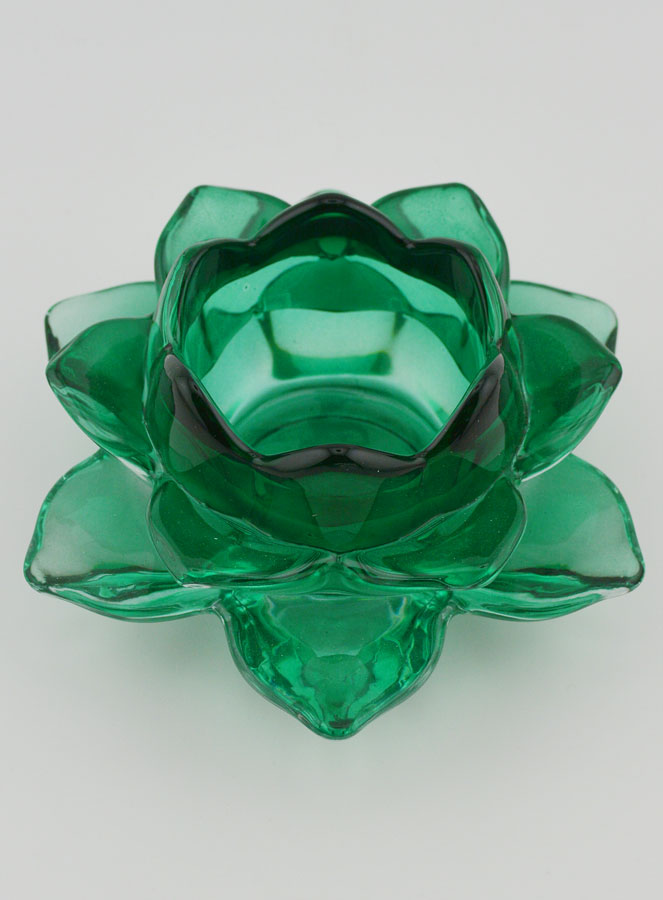 Bougeoir Fleur de Lotus - Vert (pic 2)