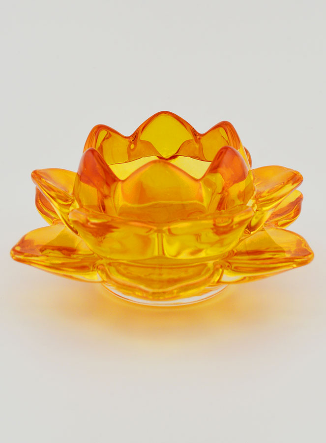 Bougeoir Fleur de Lotus - Orange (pic 1)