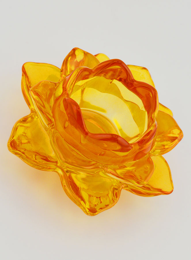 Bougeoir Fleur de Lotus - Orange (pic 3)