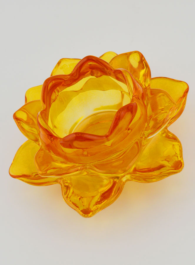 Bougeoir Fleur de Lotus - Orange (pic 4)