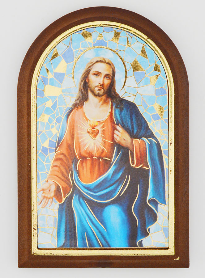 Icône à Poser Sacré Coeur de Jésus - 10cm (pic 1)