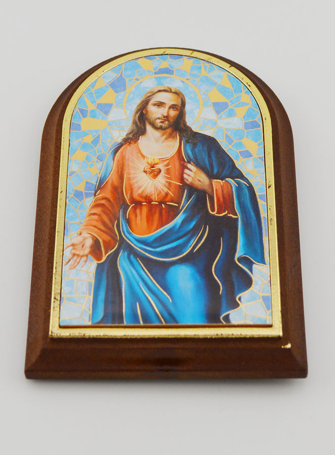 Icône à Poser Sacré Coeur de Jésus - 10cm (pic 2)