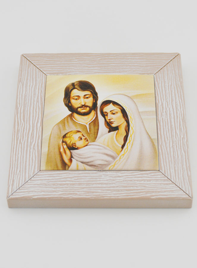Cadre Icône Moderne Sainte Famille - 11cm (pic 2)
