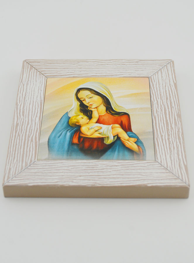 Cadre Icône Moderne Vierge à l'Enfant - 11cm (pic 2)