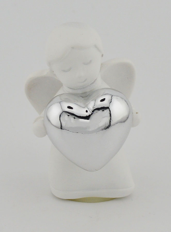 Ange Coeur Argenté - 6cm (pic 1)