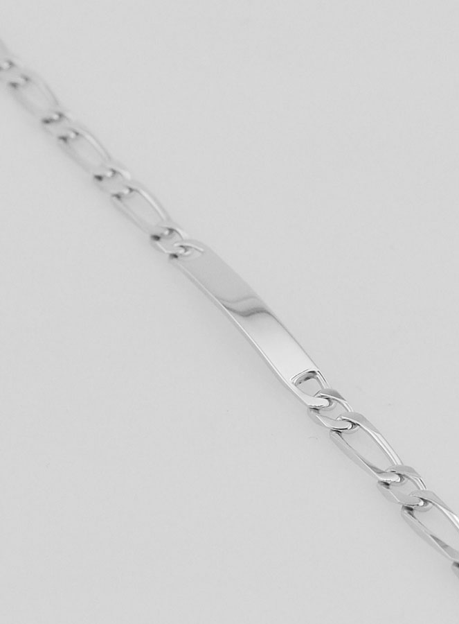 Gourmette Identité en Argent Massif - 18cm (pic 2)
