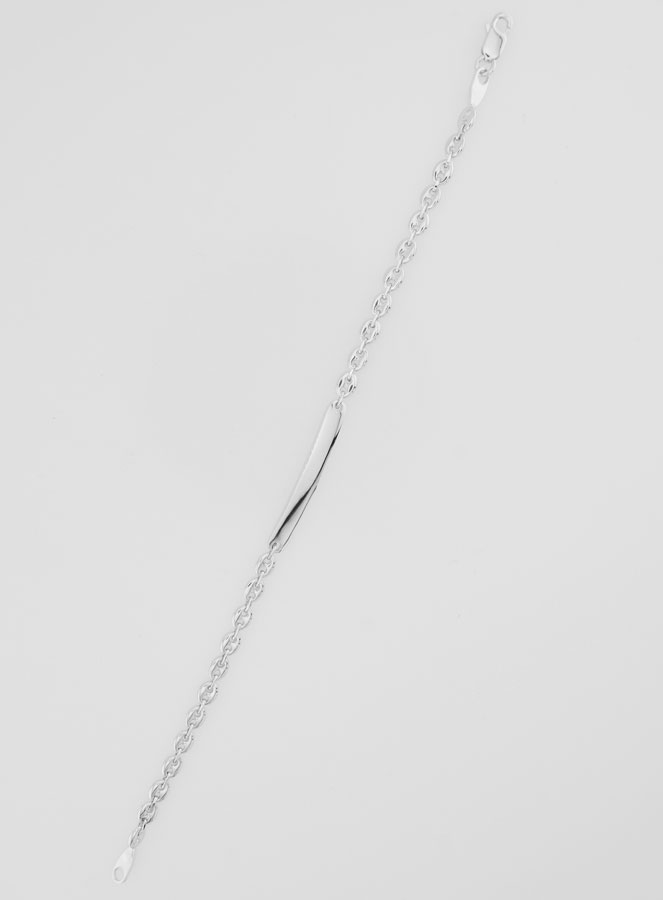 Gourmette Identité en Argent Massif - 18cm (pic 1)