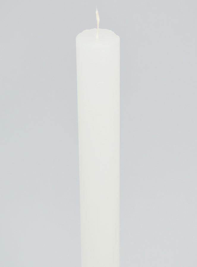Bougie Teintée Masse 27cm - Blanc (pic 4)
