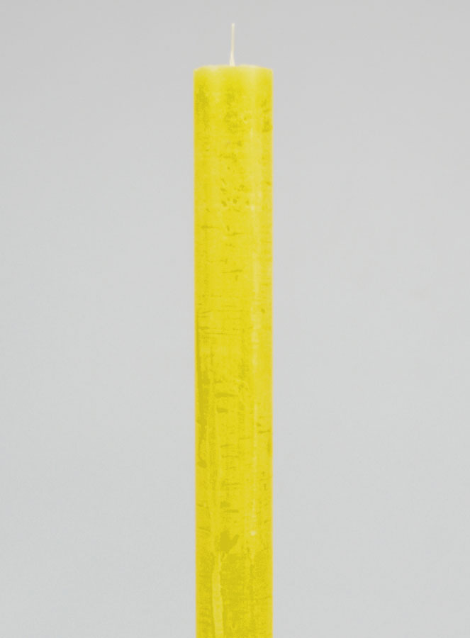 Bougie Teintée Masse 27cm - Jaune (pic 3)