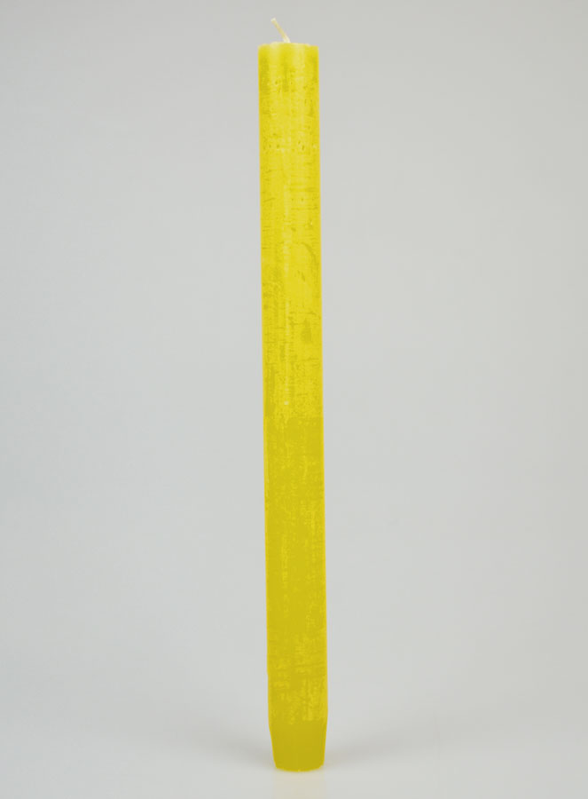 Bougie de Prière Teintée Masse - Jaune (pic 1)