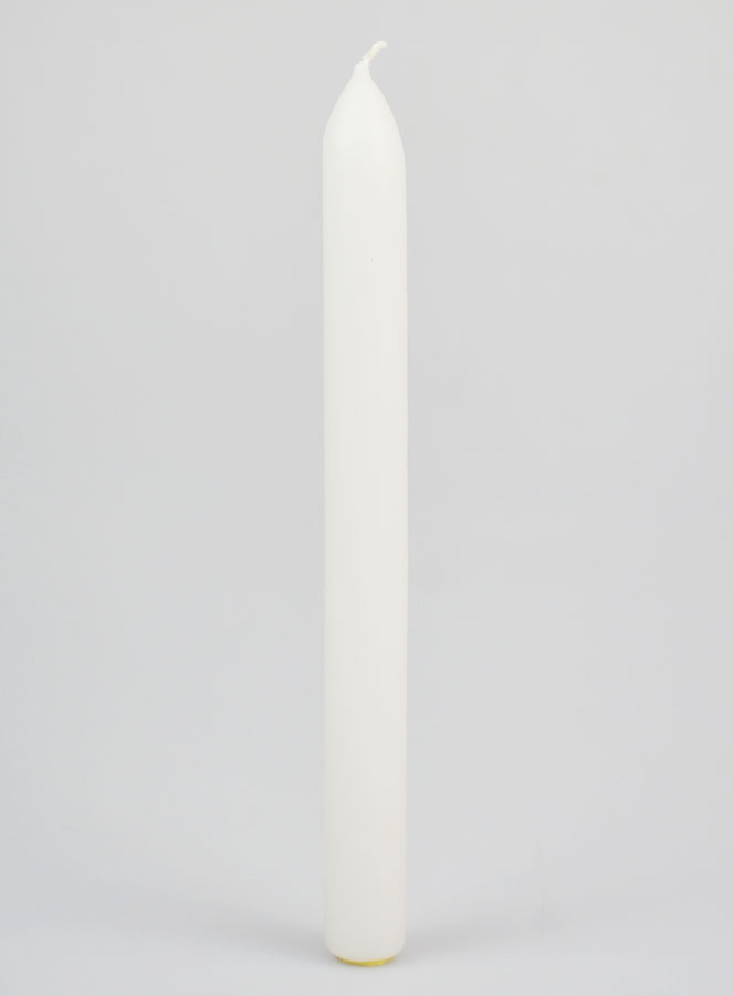 Bougie Teintée Masse 24cm - Blanc (pic 1)