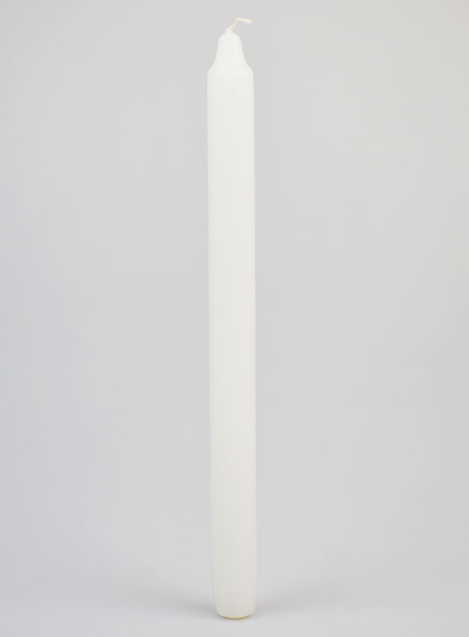Bougie Teintée Masse 29cm - Blanc (pic 1)