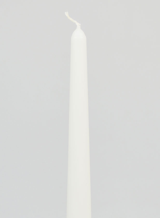 Bougie Teintée Masse Conique 24cm - Blanc (pic 3)