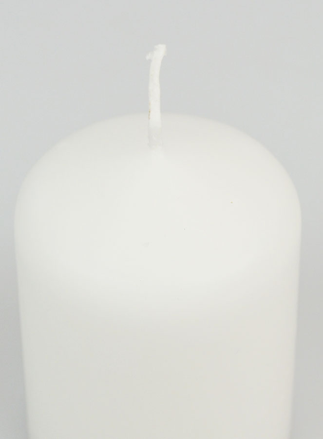 Bougie Décoration 8cm - Blanc Pur (pic 4)