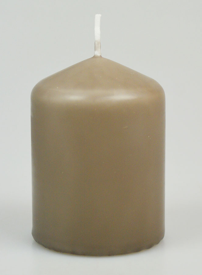 Bougie Décoration 8cm - Taupe (pic 1)
