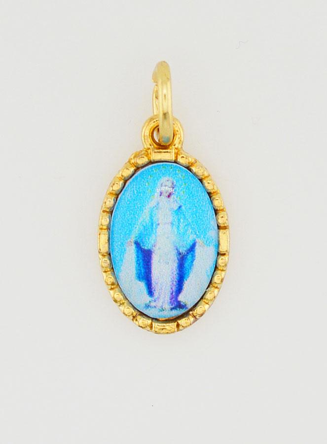 Médaille Bord Torsadé 15mm - Vierge Miraculeuse (pic 1)