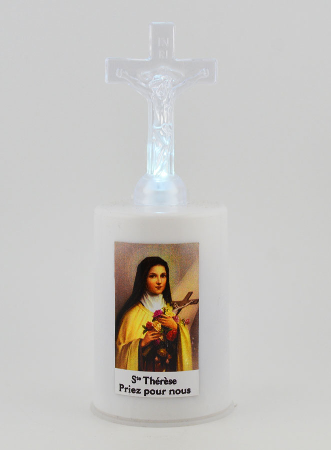 Bougie d'Église à Led Sainte Thérèse (pic 1)