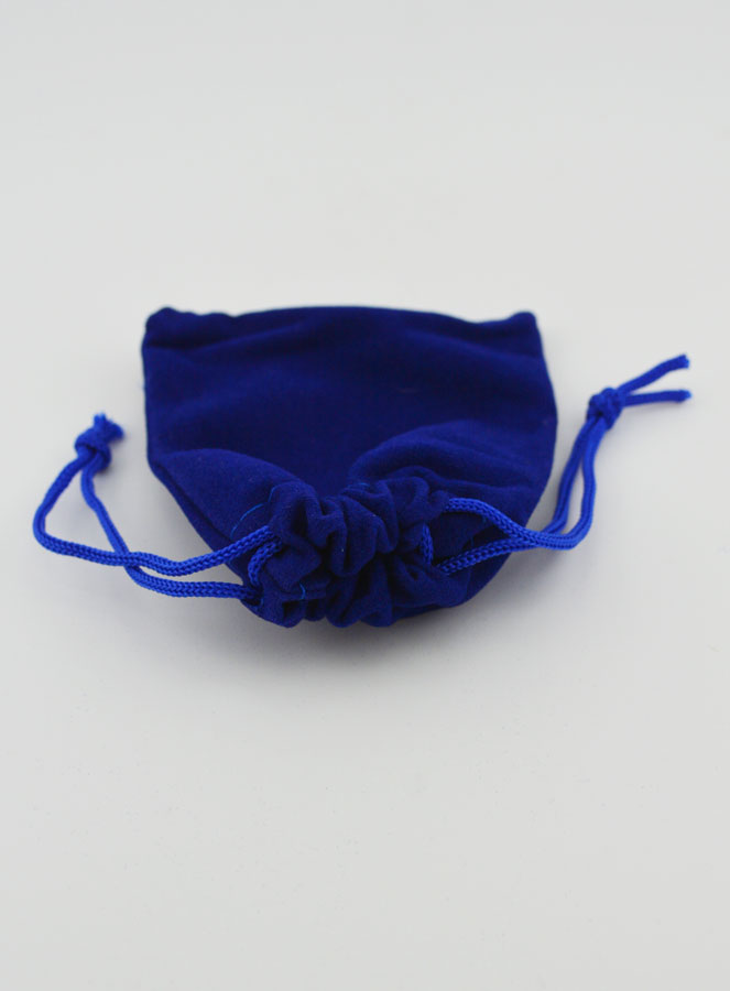Pochette Chapelet Cadeau Velours 9cm - Bleu (pic 2)