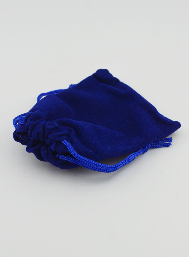Pochette Chapelet Cadeau Velours 9cm - Bleu (pic 4)