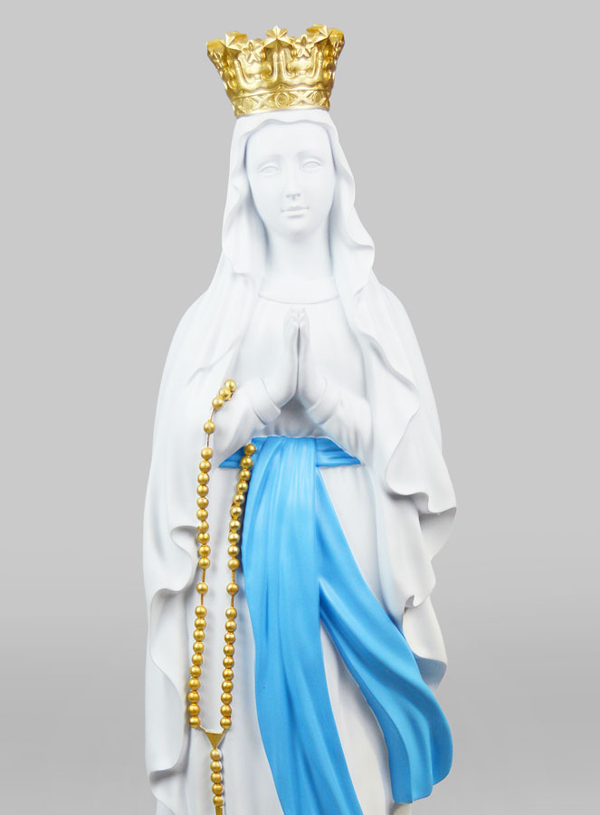 Statue Marie Reine du Ciel  Blanche - 80cm (pic 3)