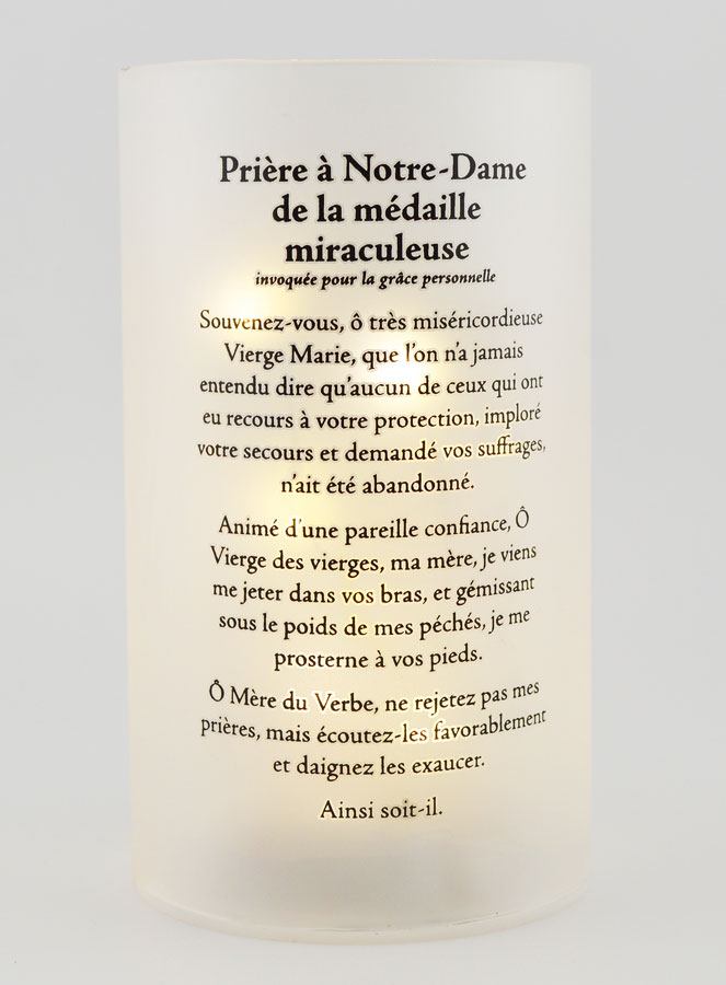Photophore LED - Vierge Miraculeuse & Prière (pic 2)