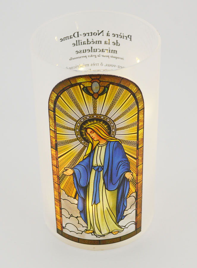 Photophore LED - Vierge Miraculeuse & Prière (pic 4)