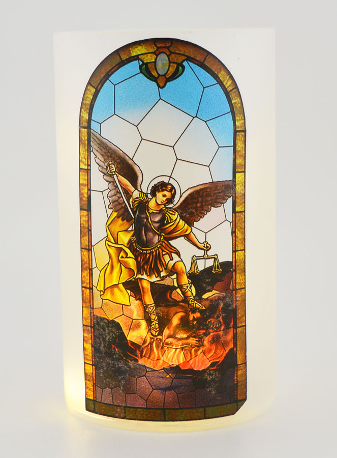 Photophore LED - Saint Michel & Prière (pic 1)