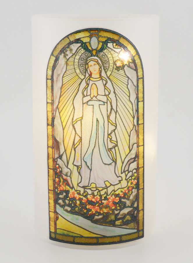 Photophore LED - Vierge de Lourdes & Prière (pic 1)
