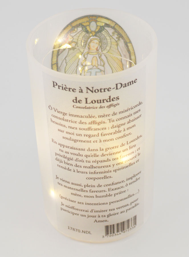 Photophore LED - Vierge de Lourdes & Prière (pic 3)