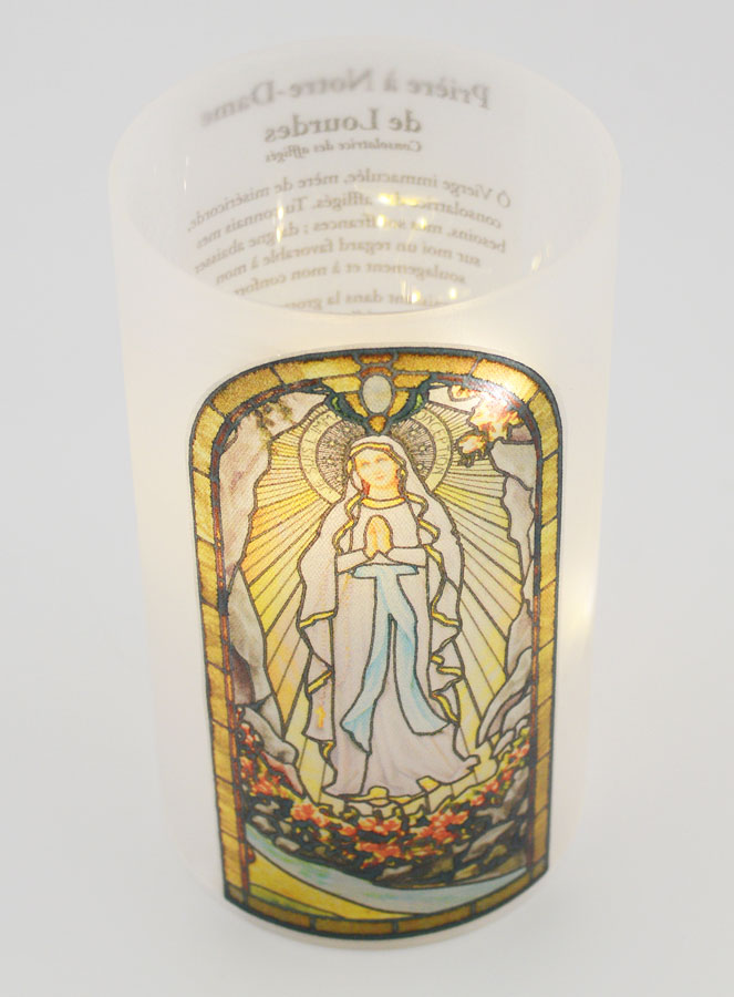 Photophore LED - Vierge de Lourdes & Prière (pic 4)